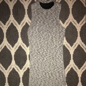 Charlotte Russe Grey Ribbed bodycon dress small